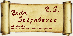 Neda Stijaković vizit kartica